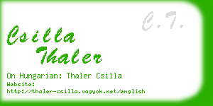 csilla thaler business card